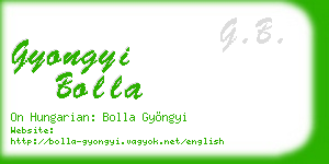 gyongyi bolla business card
