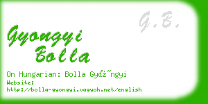 gyongyi bolla business card